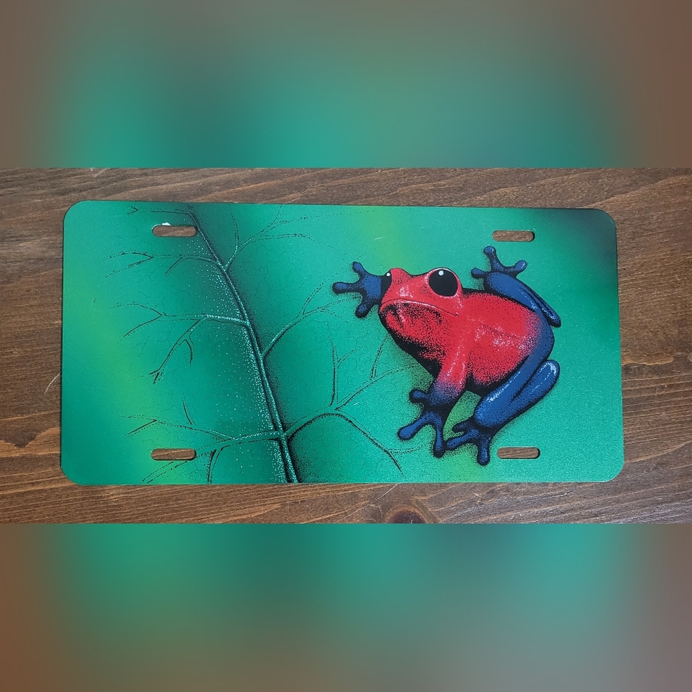 Airbrushed Frog License Plate